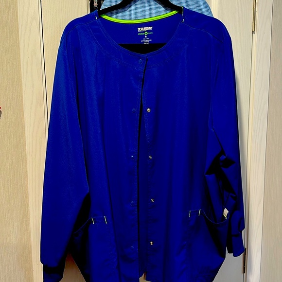 Women’s Scrub Jacket Royal Blue Size 2x - Picture 1 of 2